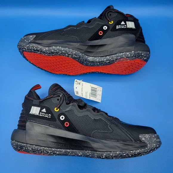 Adidas Dame 7 Extply GCA Core Black White-Vivid Red Mens Shoes Size 8 GV9872 New - Picture 9 of 12